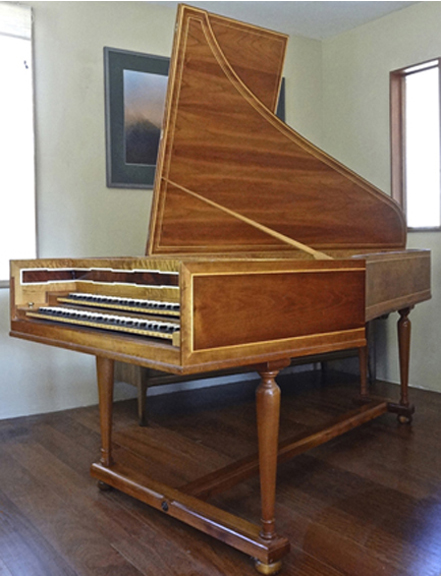 Picture of harpsichord, clavichord - Harpsichord by Ron Haas: 2 Manual transposing